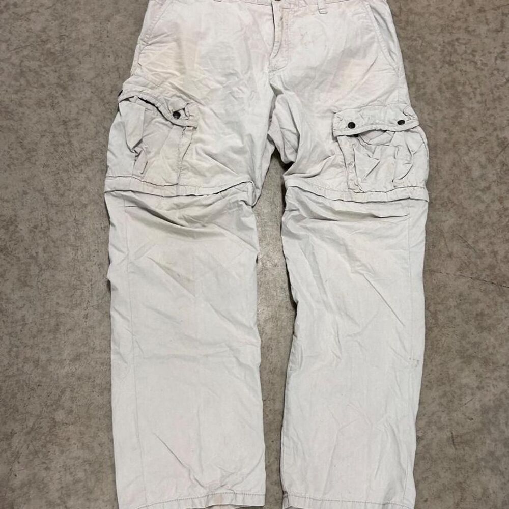 Timberland Men's White and Cream Trousers